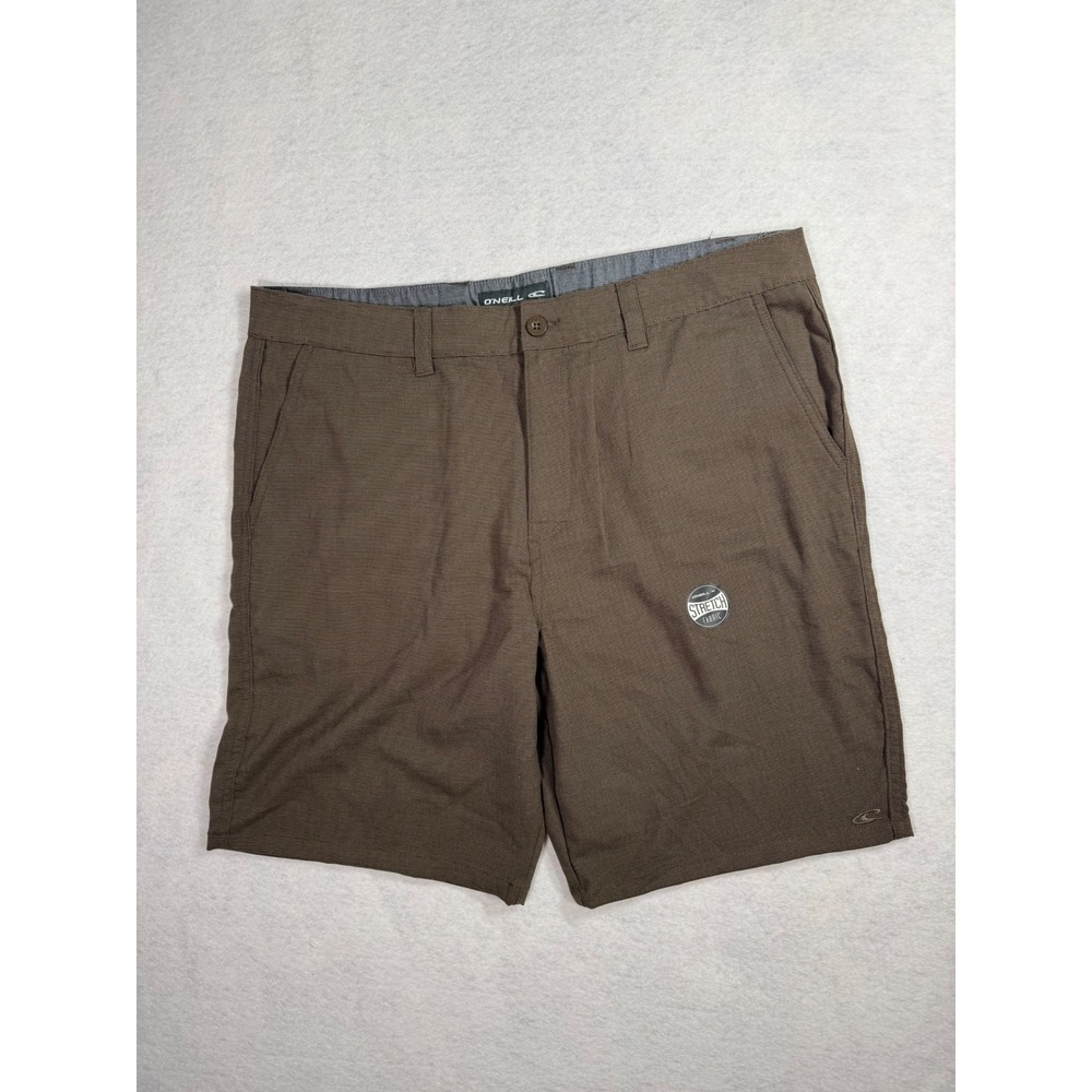 ONeill Mens Hybrid Shorts Brown Stretch Standard Fit Size 40 Chino Walk Shorts